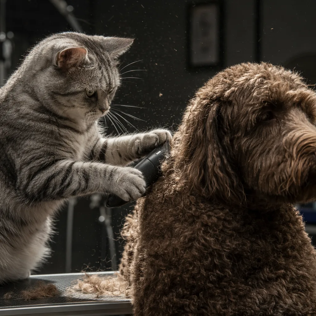 Стрижка лабрадуделя машинкой