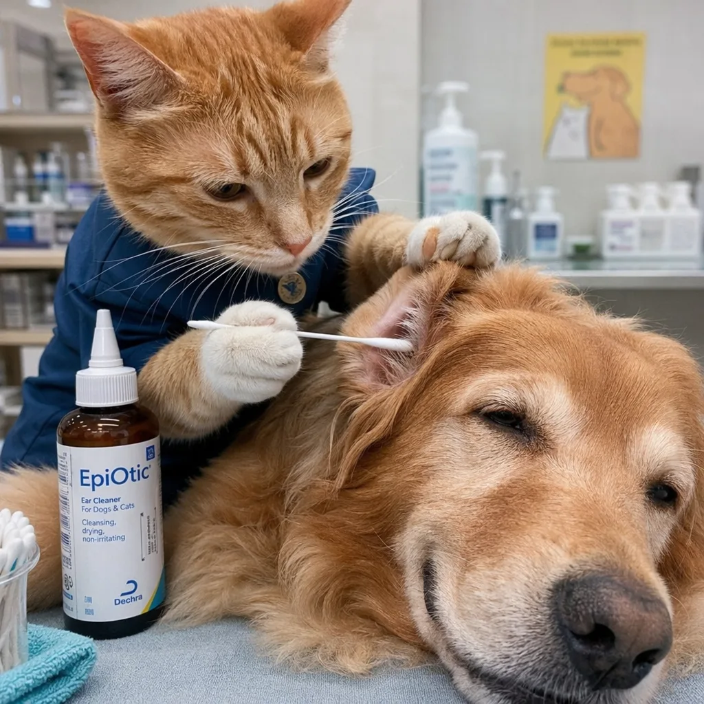 Чистка ушей и зубов